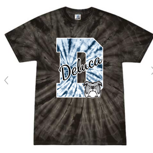 D Tie dye on Black Tie dye tee